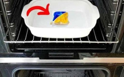 Der Trick für den mühelosen Backofenausbau: Selbst eingebranntes Fett verschwindet.