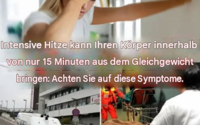 Intensive Hitze kann Ihren Körper innerhalb von 15 Minuten aus dem Gleichgewicht bringen: Die Symptome, auf die Sie achten sollten ⬇️⬇️