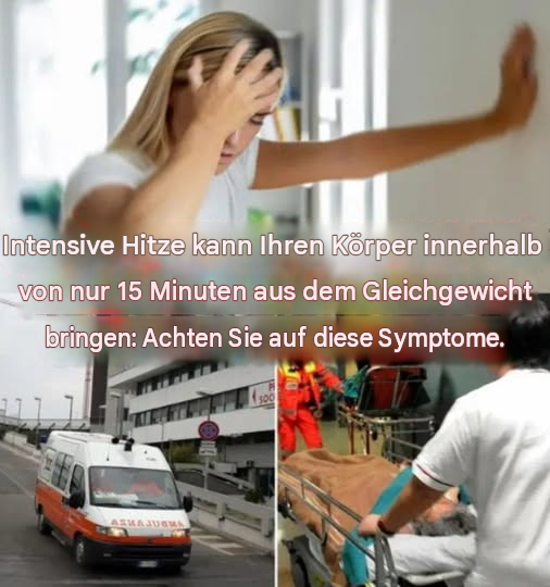 Intensive Hitze kann Ihren Körper innerhalb von 15 Minuten aus dem Gleichgewicht bringen: Die Symptome, auf die Sie achten sollten ⬇️⬇️