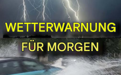 Eilmeldung: Der Zivilschutz hat eine Wetterwarnung für morgen herausgegeben. Hier erfahren Sie mehr ⚠️⬇️