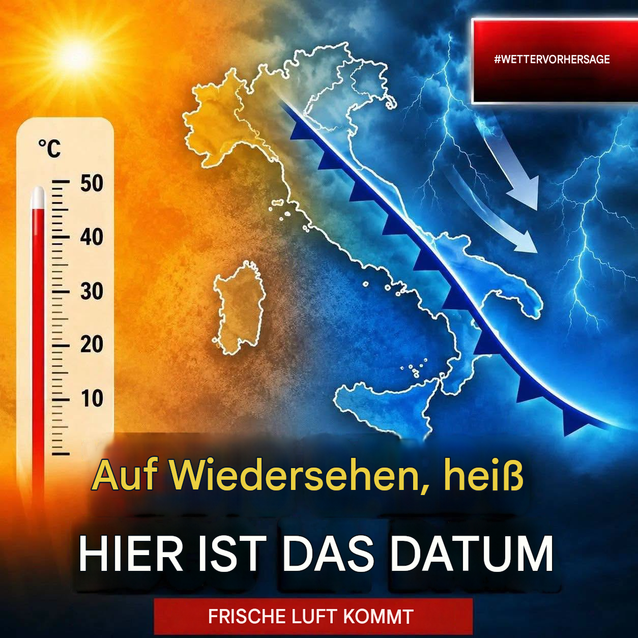 Italienisches Wetter, das Datum ist da: Hier erfahren Sie, wann die Hitze endet (1/2).