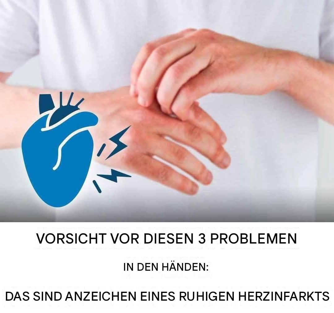Achten Sie auf diese 3 Handprobleme: Sie können Anzeichen eines plötzlichen Herzinfarkts sein.