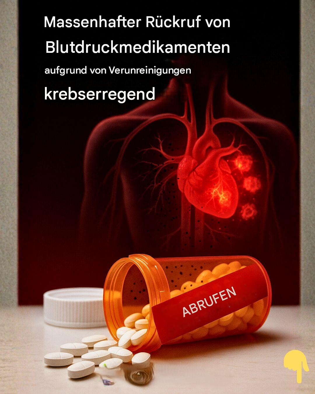 Großer Rückruf von Blutdruckmedikamenten wegen Verunreinigung mit krebserregenden Substanzen.