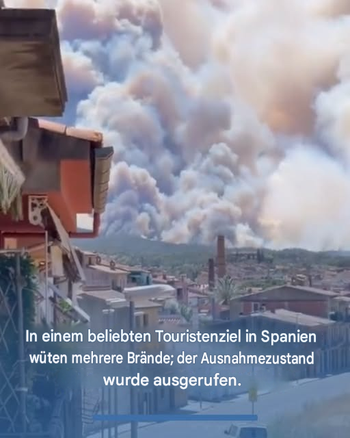 An der Costa Brava wütet ein Großbrand.