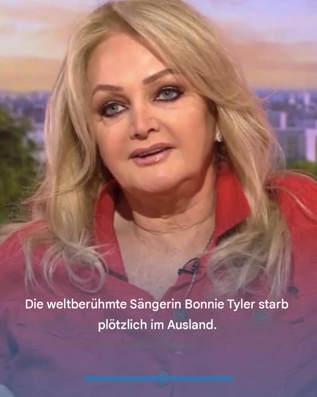 Sängerin Bonnie Tyler (75) ist plötzlich gestorben