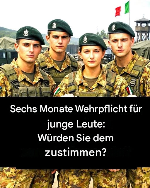Sechs Monate obligatorischer Militärdienst für junge Leute: Würden Sie dem zustimmen?