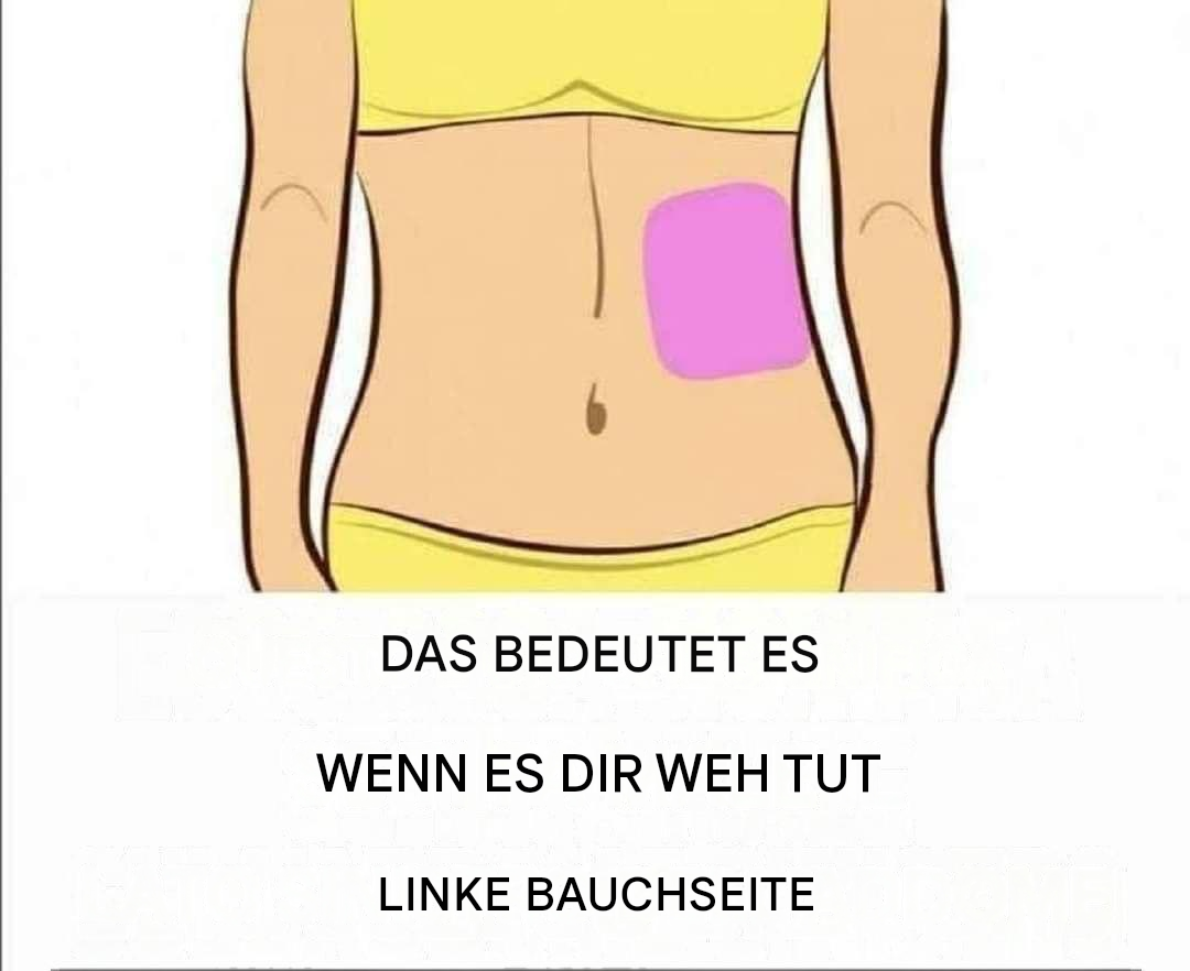 Haben Sie Schmerzen in der linken Seite Ihres Bauches? Achten Sie auf dieses Symptom (1/2).