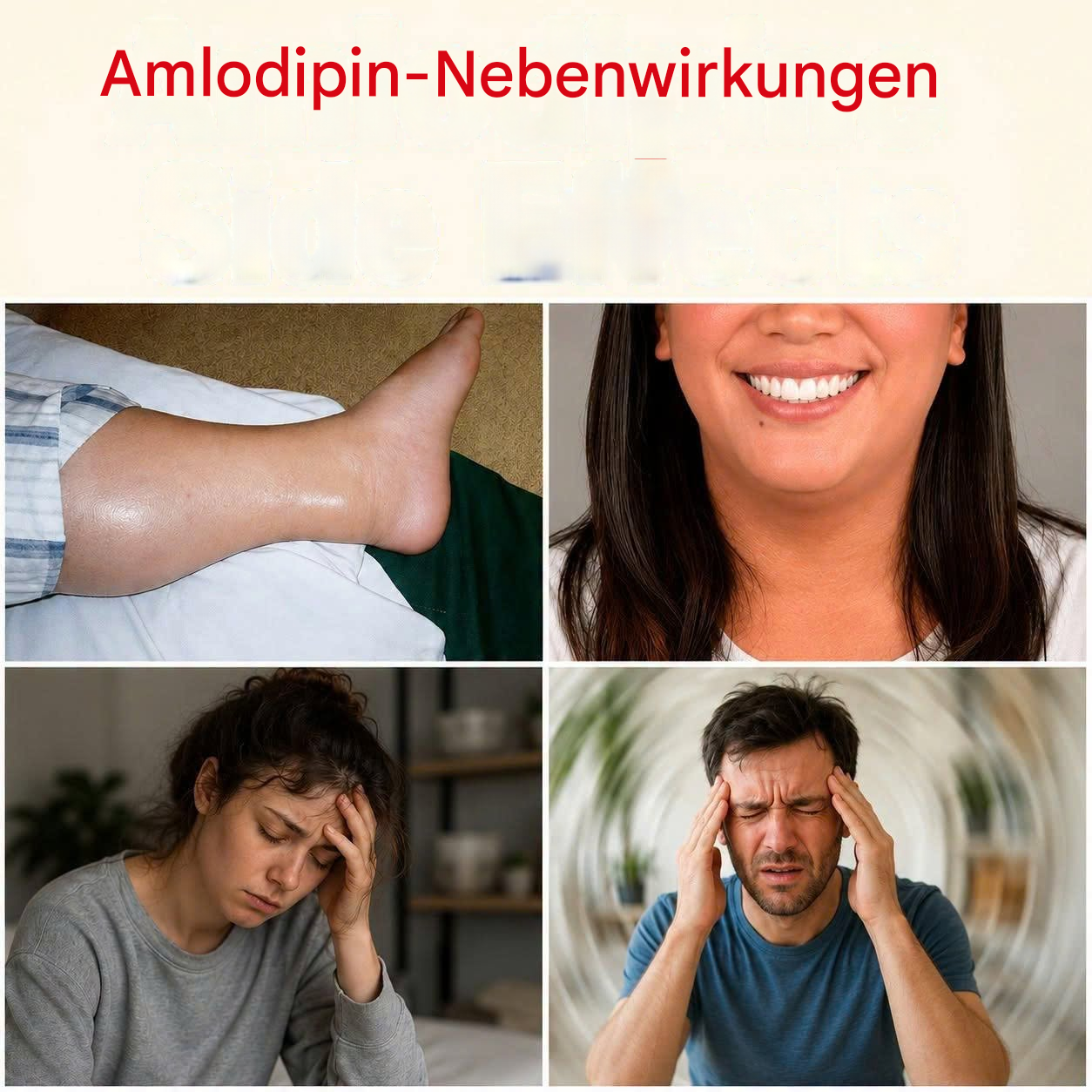 Amlodipin löst diese 3 Nebenwirkungen in Ihren Blutgefäßen aus.
