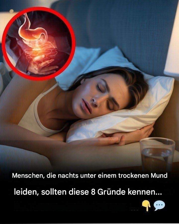 Wer nachts unter einem trockenen Mund leidet, sollte diese 8 Gründe kennen.