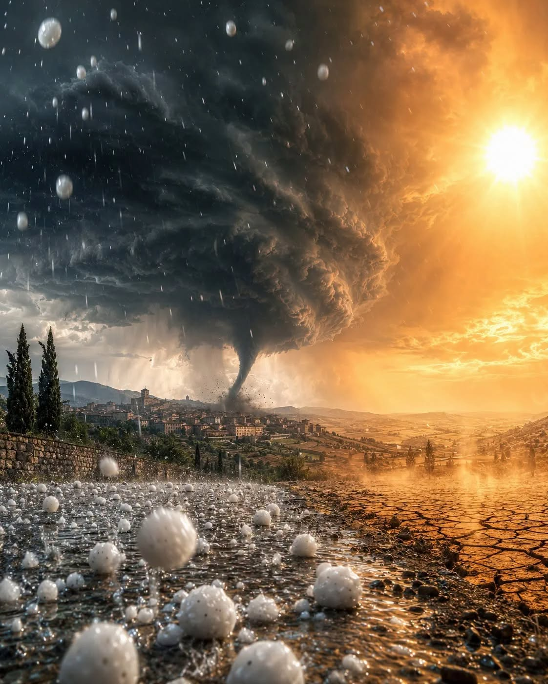 Es stehen extreme Gewitter bevor: massiver Hagel, Tornados und Hitzewellen.