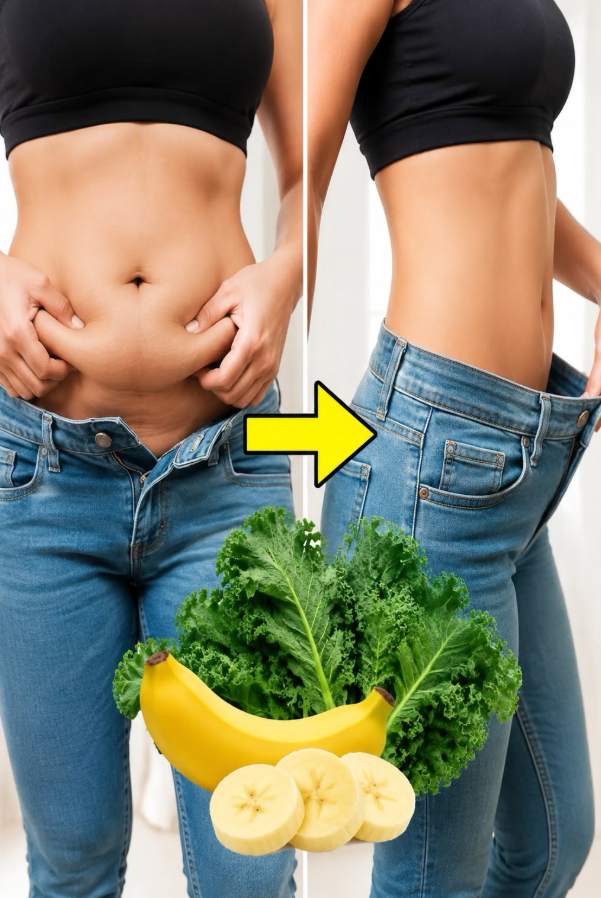 Abnehmen auf natürliche Weise für mehr Gesundheit mit diesem Bananen-Grünkohl-Smoothie-Rezept