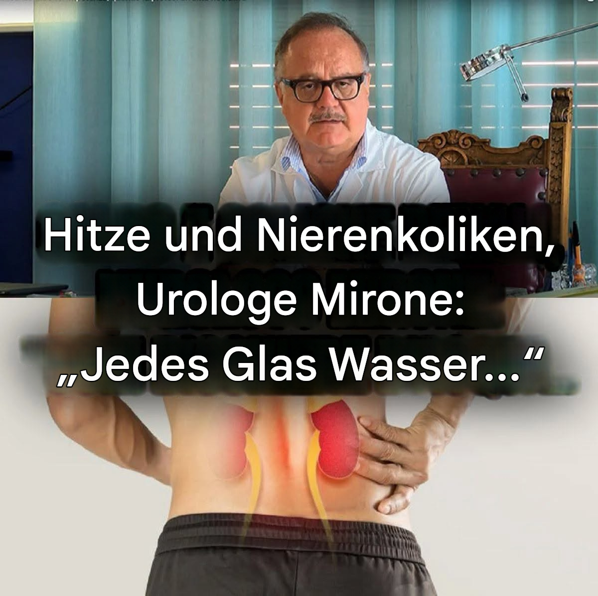 Urologe Mirone über die erhöhten Risiken: „Jedes Glas Wasser…Mehr…“