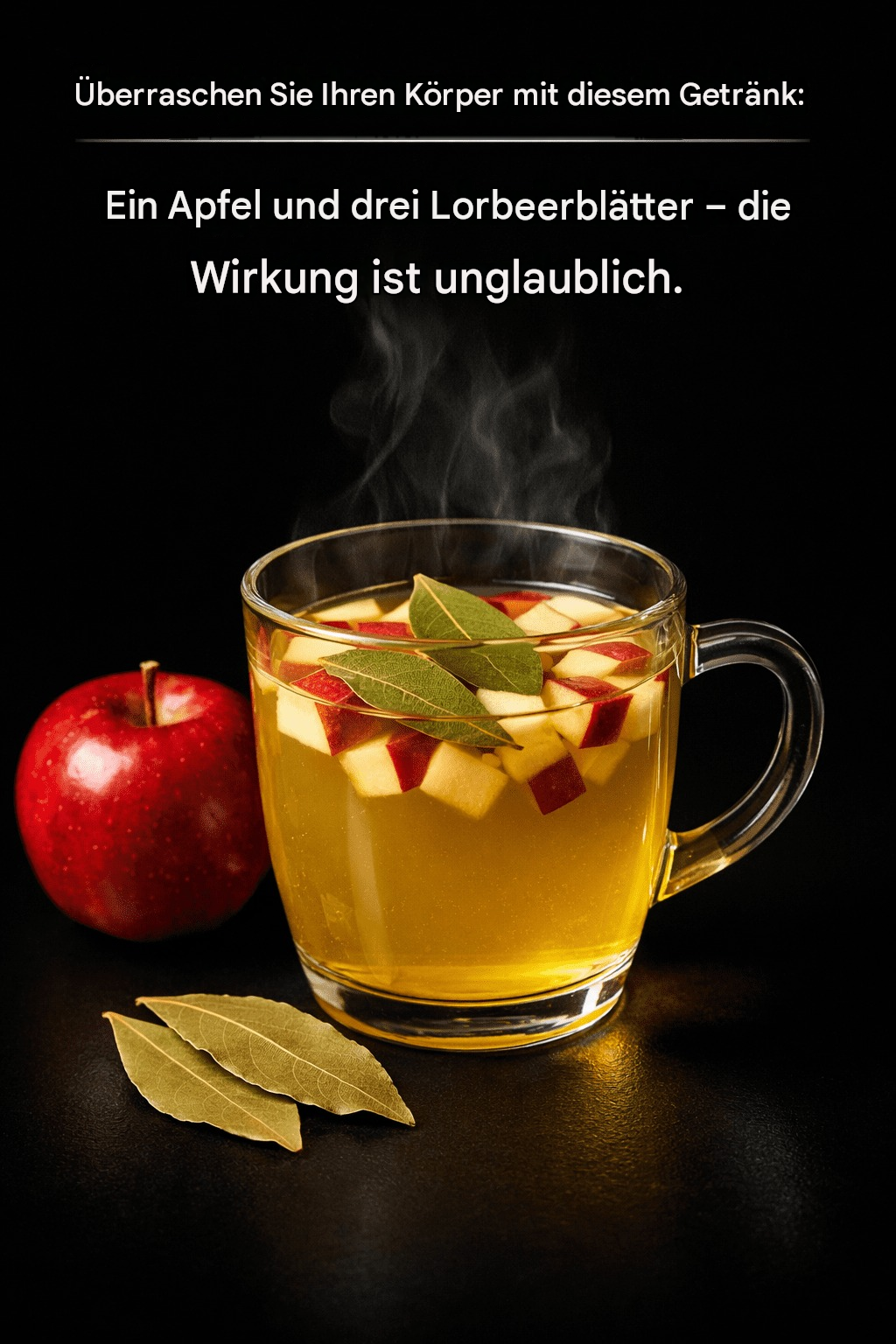 Überraschen Sie Ihren Körper mit diesem Getränk: nur ein Apfel und 3 Lorbeerblätter – die Wirkung ist unglaublich.