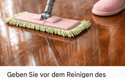 Füge dem Wasser vor dem Reinigen des Bodens 2 Zutaten hinzu.