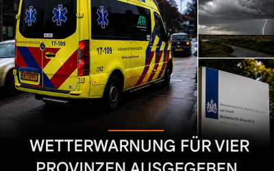 Wetterwarnung für vier Provinzen herausgegeben, RIVM warnt die gesamte Bevölkerung
