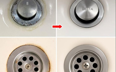 Wie entfernt man dunkle Flecken um Wasserhähne herum?