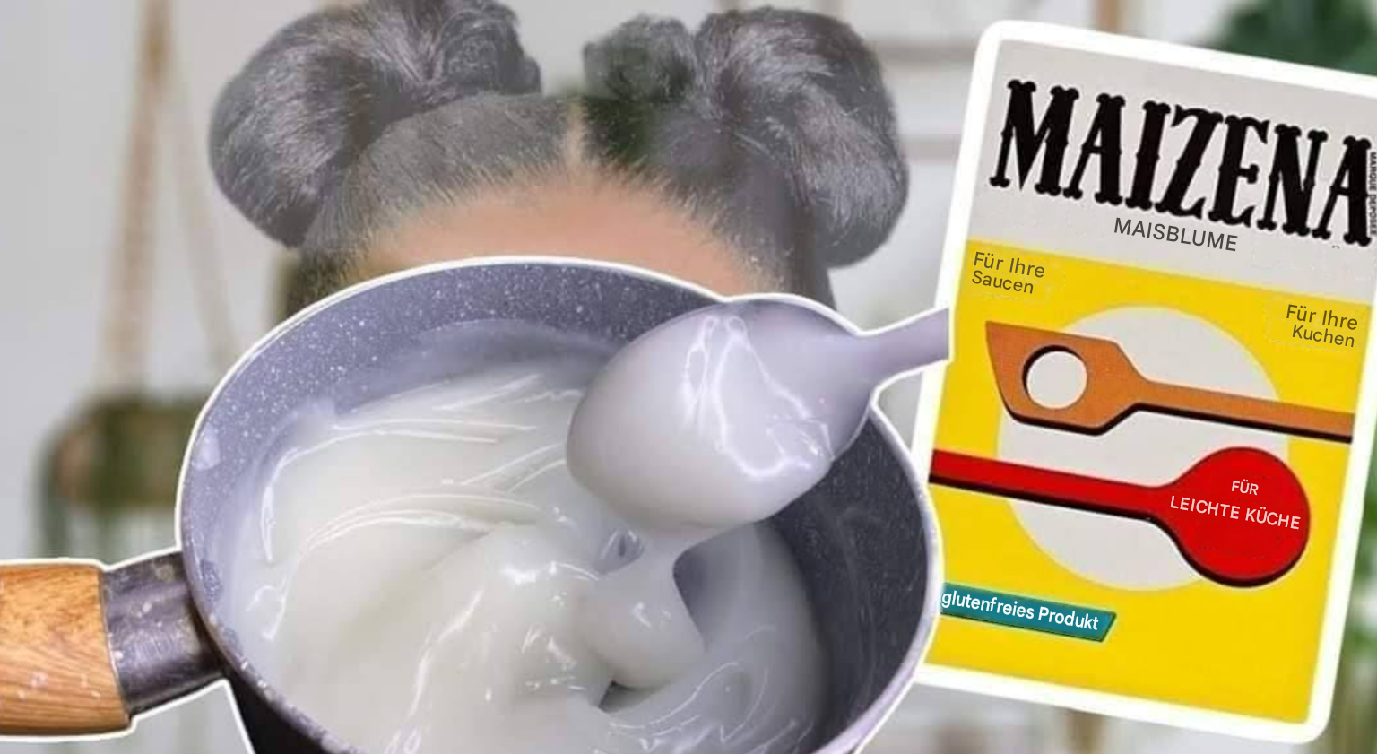 Reparieren Sie geschädigtes Haar in 20 Minuten mit Maisstärke, damit Sie kein Geld beim Friseur ausgeben müssen.