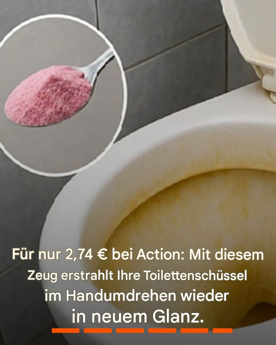 Für nur 2,74 € bei Action: Mit diesem Zeug erstrahlt Ihre Toilettenschüssel im Handumdrehen wieder in neuem Glanz.