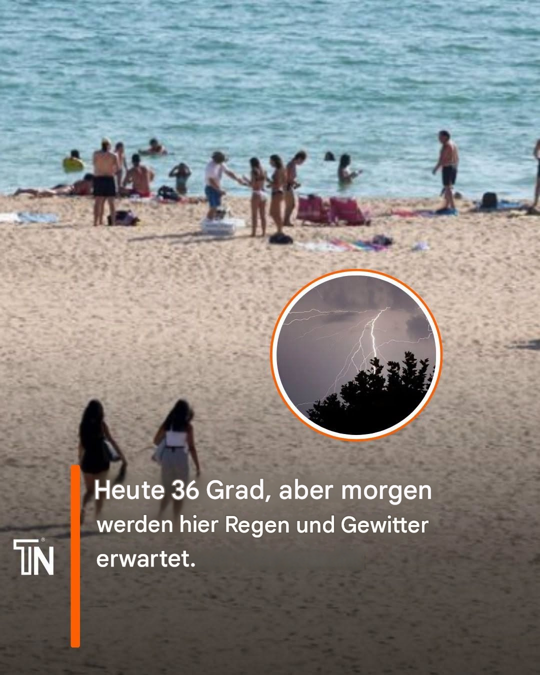 Heute 36 Grad, Wetterdienste sagen aber auch Regen und Gewitter voraus