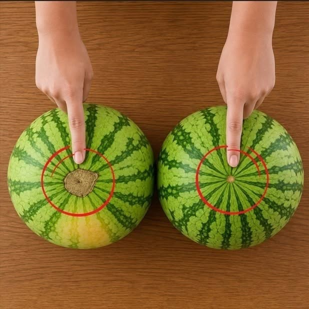 Schaut euch DIESEN ORT an: So wählt man immer eine süße, saftige und perfekt reife Wassermelone aus!
