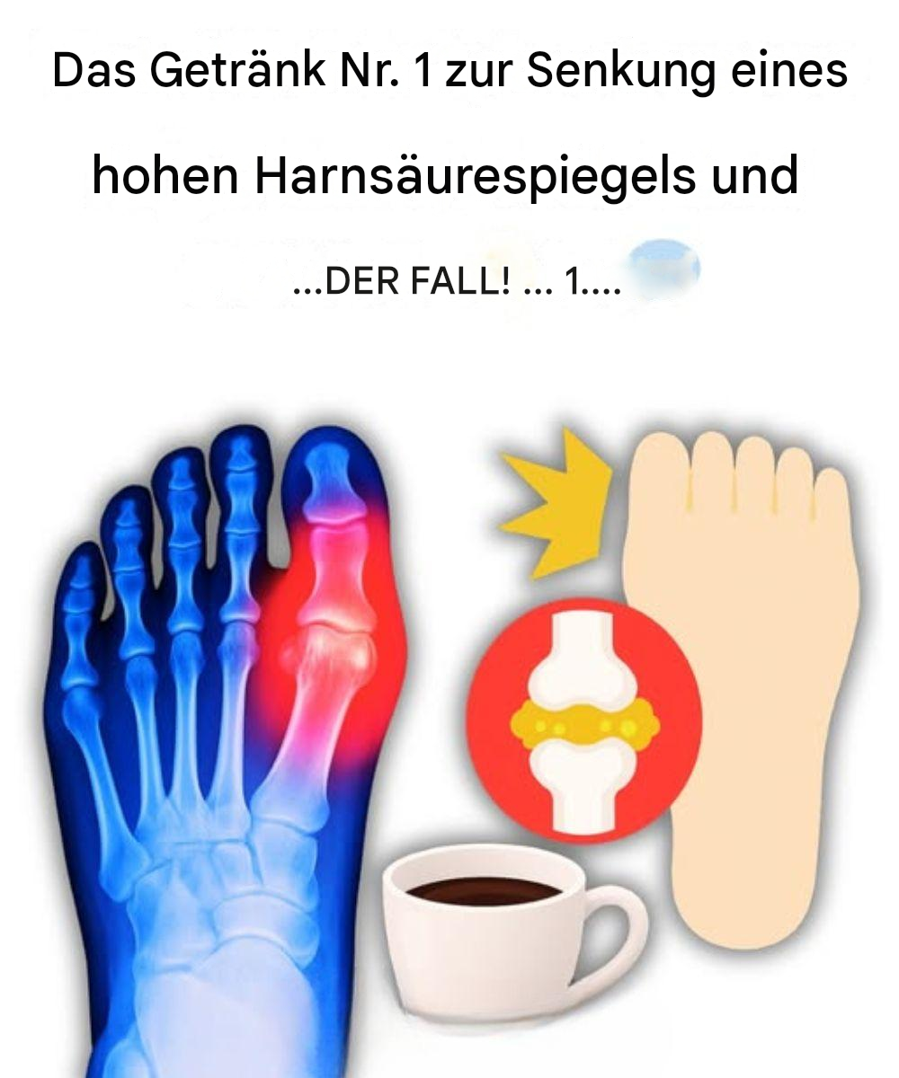 „Mein großer Zeh brannte wie Feuer… bis ich diese 5 Getränke entdeckte, die auf natürliche Weise Harnsäure abbauen!“