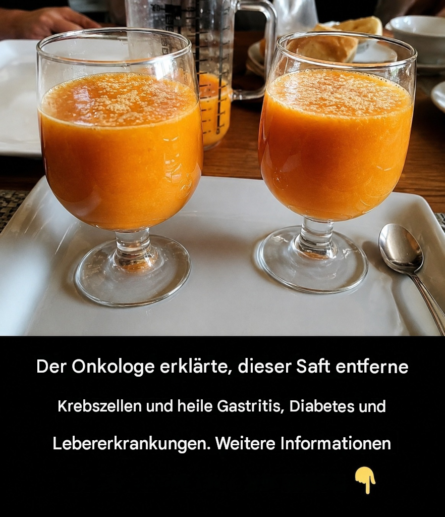 Der Onkologe erklärte, dass dieser Saft Krebszellen entfernt und Gastritis, Diabetes und Lebererkrankungen heilt.