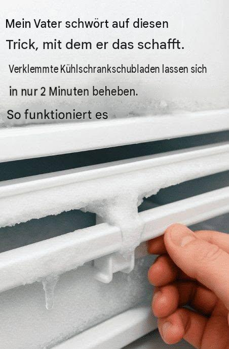 Mein Vater schwört auf diesen Trick, um festsitzende Kühlschrankschubladen herauszubekommen – und es dauert nur 2 Minuten.