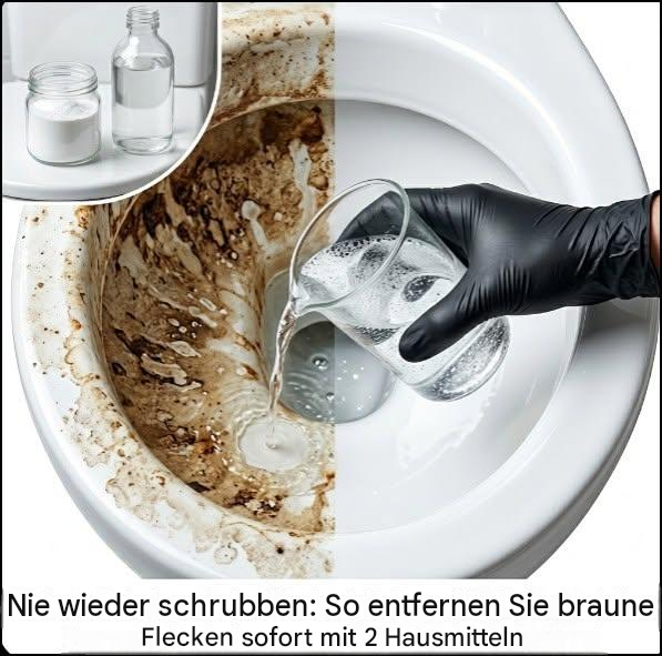 Nie mehr schrubben: So entfernen Sie braune Flecken aus Ihrer Toilette mit 2 einfachen Hausmitteln