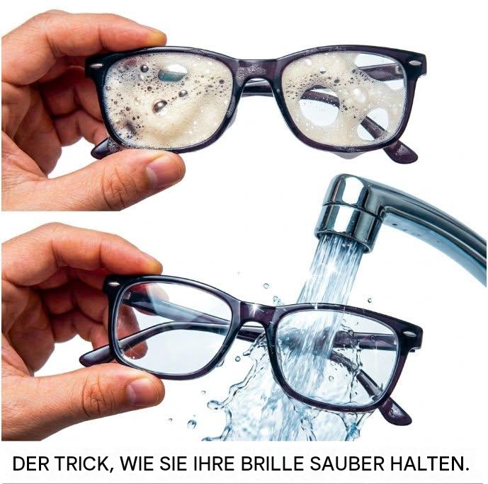 Sind Ihre Brillengläser ständig fettig oder beschlagen? Mit diesem einfachen Trick bleiben sie viel länger sauber.