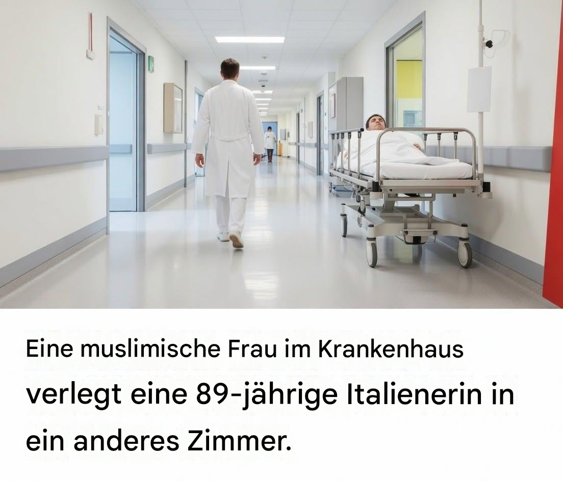 Muslimische Frau verlegt 89-jährige Italienerin aus dem Krankenhaus: „Ich will nicht… Mehr…“