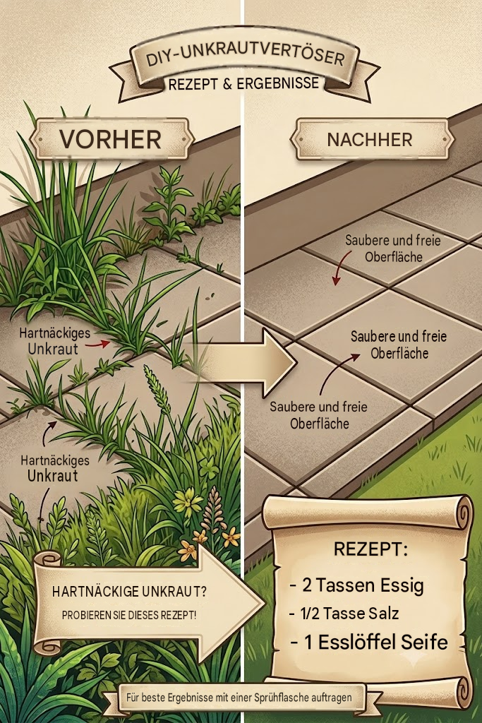 Titel: Wie man ein super wirksames, selbstgemachtes Unkrautvernichtungsmittel herstellt