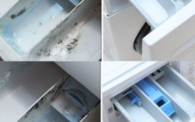 Ein cleverer Trick zum Reinigen Ihrer Waschmittelschublade.