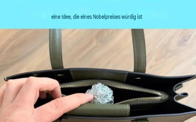 Ich trage immer ein kleines Bündel Alufolie in meiner Handtasche; ich habe es bei einer Freundin gesehen: eine Idee, die einen Nobelpreis verdient.