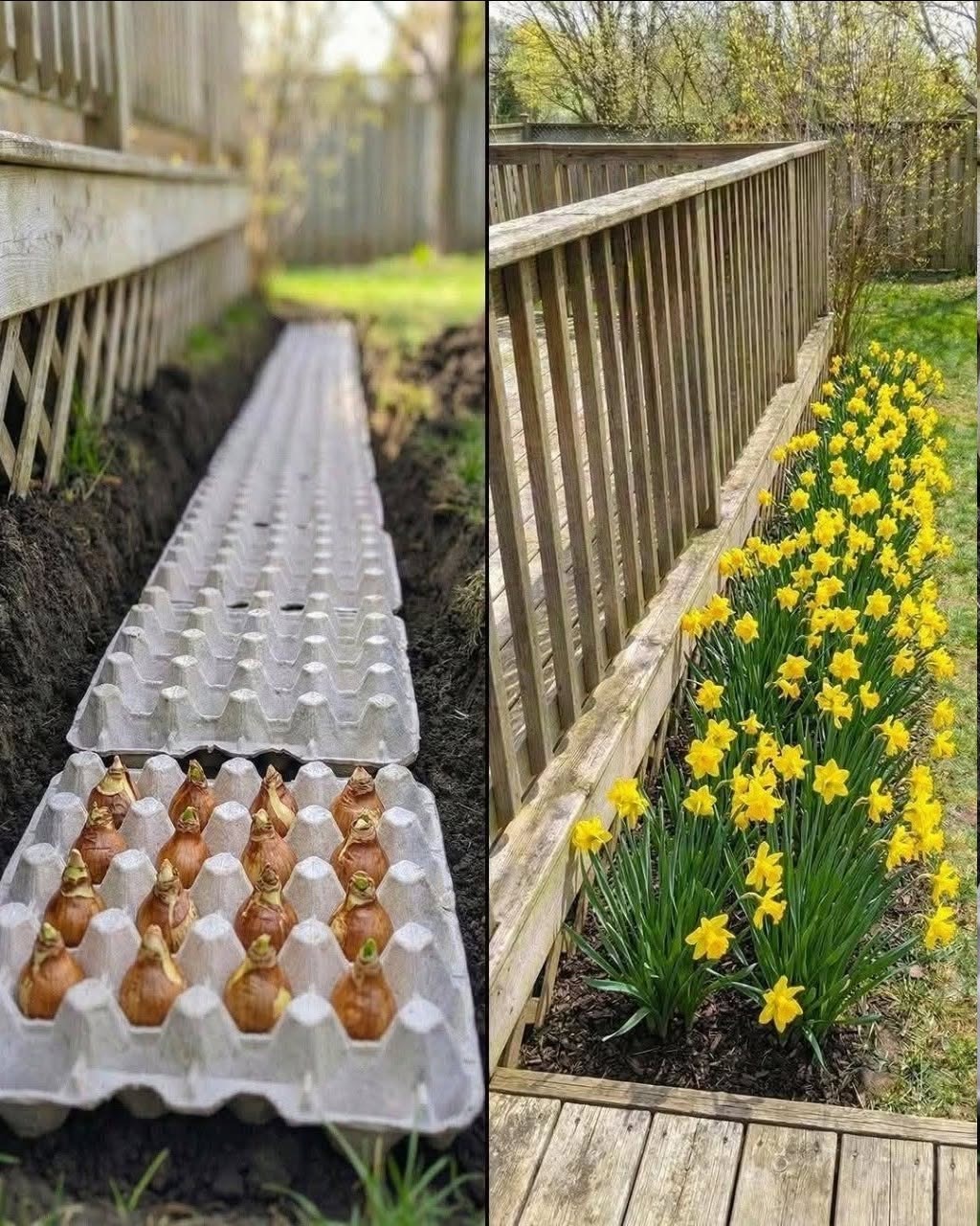 Der einfache Eierkarton-Trick für den perfekten Abstand beim Pflanzen von Blumenzwiebeln