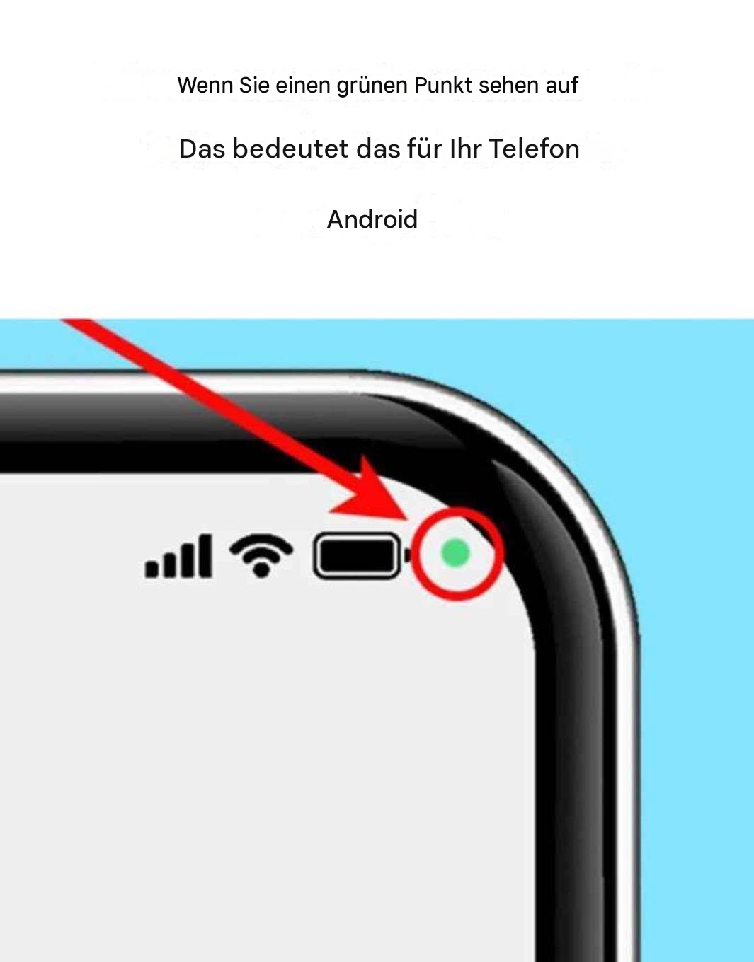 Sehen Sie einen grünen Punkt auf Ihrem Android-Smartphone? Hier erfahren Sie, was er bedeutet.